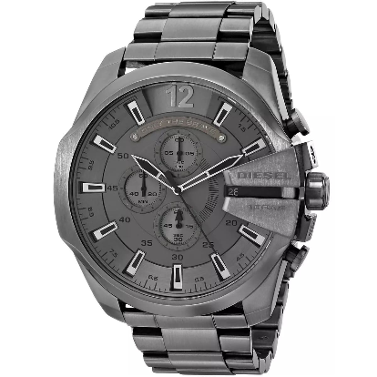 Diesel Mega Chief Chronograph Gunmetal Stainless Steel Men's Watch-DIESEL DZ4282 - Image 5