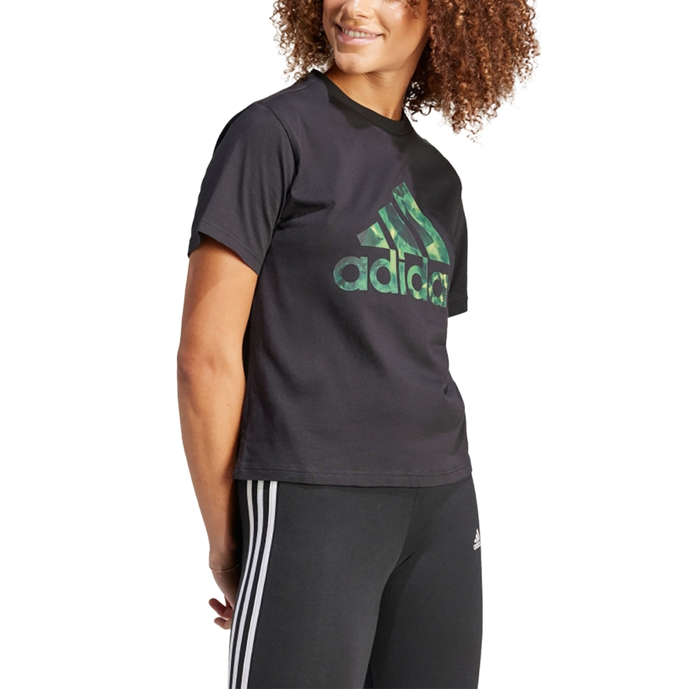 Adidas Women’s Floral Graphic Big Logo Tee-Adidas IS4259 - Image 7