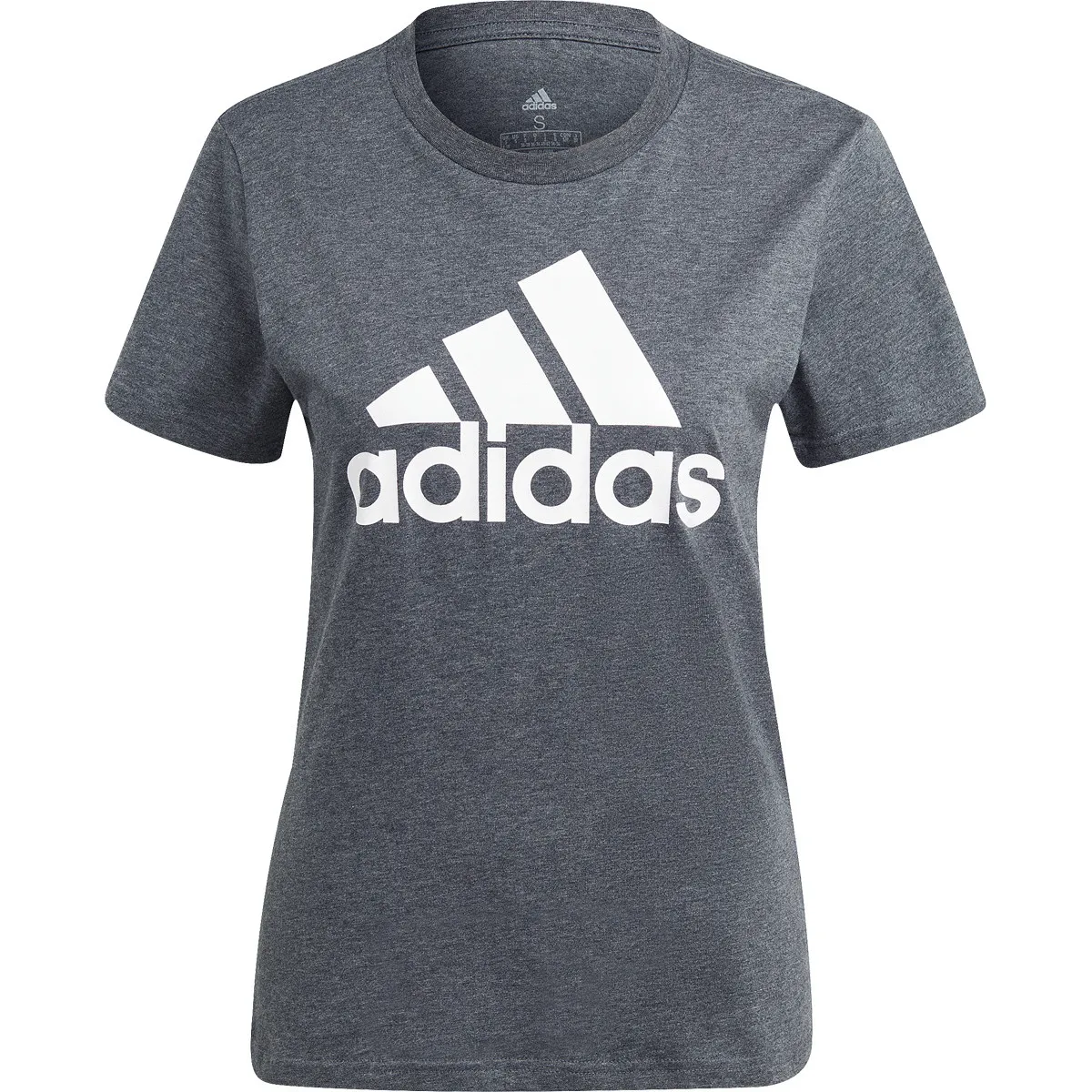 Adidas Women’s Essentials Logo Tee – Dark Grey Heather-Adidas IM2780 - Image 5