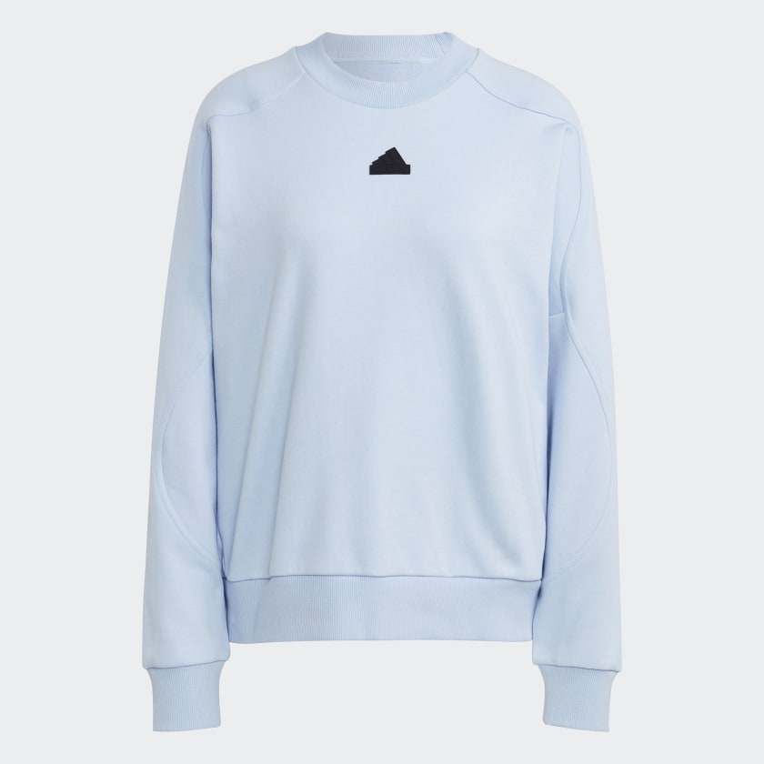 Adidas City Escape Loose Crew Sweatshirt - Blue Dawn-Adidas IC0278 - Image 5