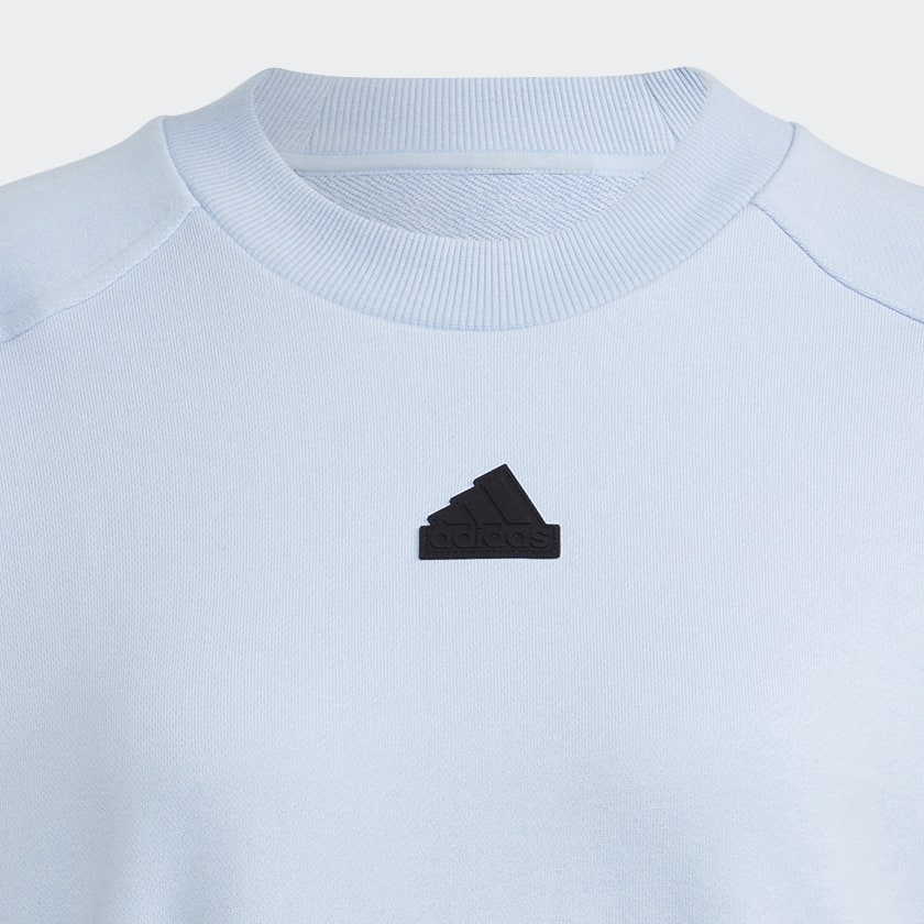 Adidas City Escape Loose Crew Sweatshirt - Blue Dawn-Adidas IC0278 - Image 6
