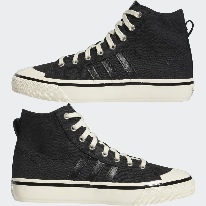 Adidas Nizza High RF 74 Black Sneakers-Adidas GX8488 - Image 8