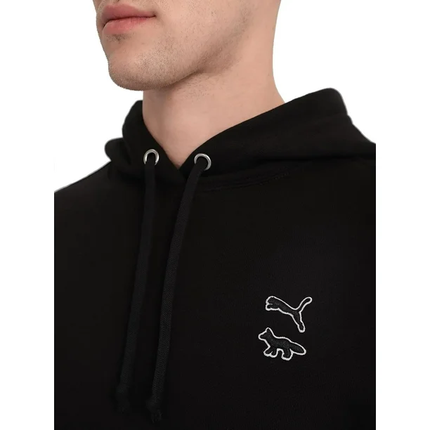 PUMA x MAISON KITSUNÉ Black Hoodie-Puma532325-01 - Image 2