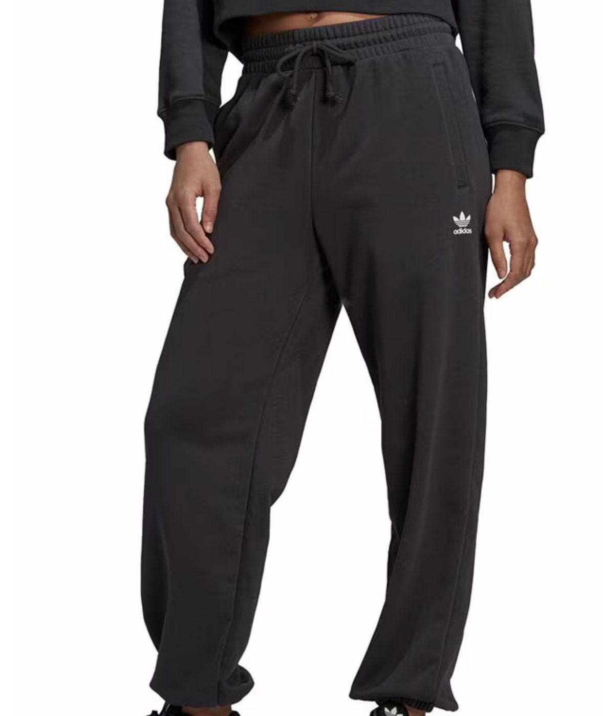 Adidas Originals Women's Adicolor Heritage Now Velvet French Terry Track Pants – Black-Adidas HU1622