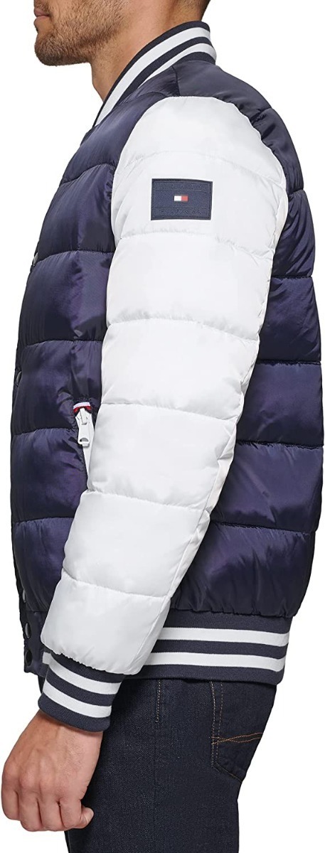 Tommy Hilfiger Men's Mixed-Media Quilted Bomber Jacket-Tommy Hilfiger 151AN554 - Image 6