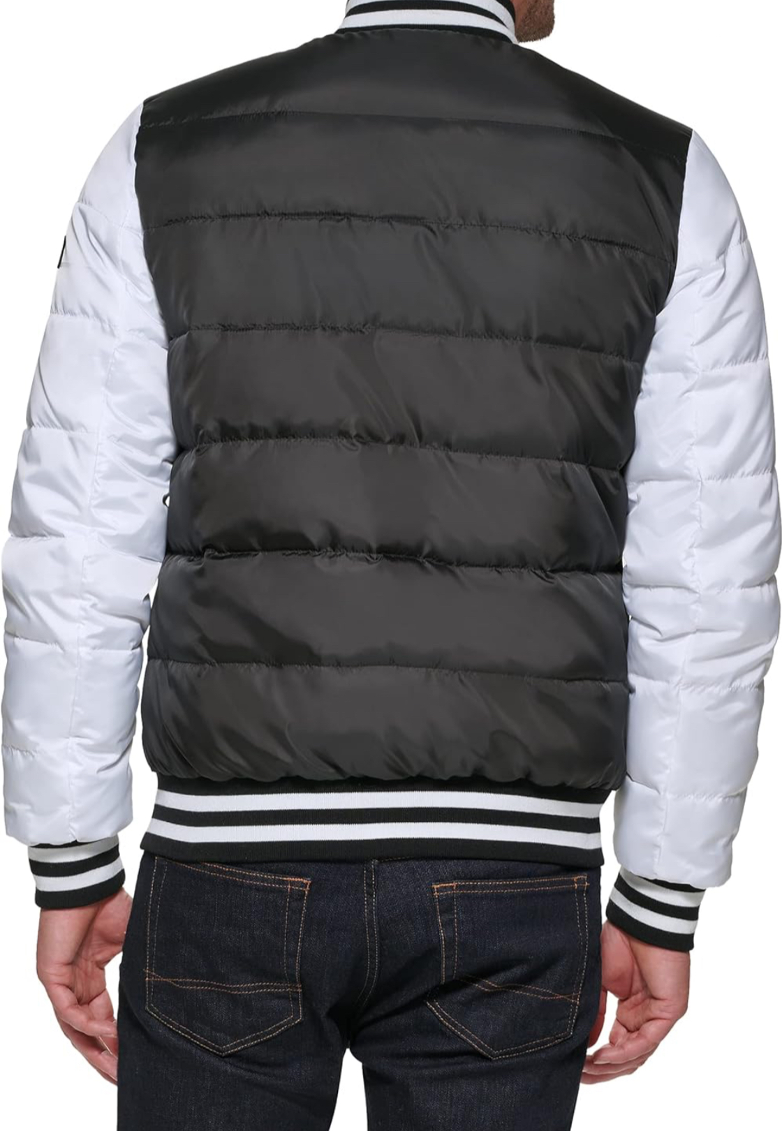 Tommy Hilfiger Men's Mixed-Media Quilted Bomber Jacket-Tommy Hilfiger 151AN554 - Image 8