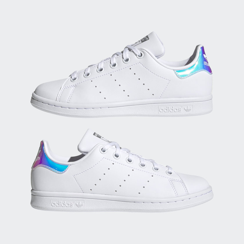 Adidas Stan Smith J - White/Iridescent-Adidas FX7521 - Image 3