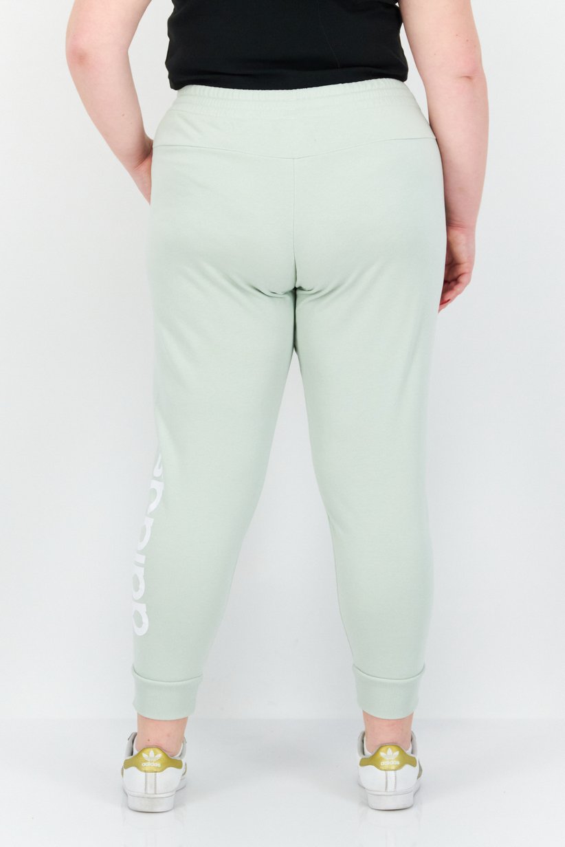Adidas Women's Essentials Slim Tapered Joggers – Mint Green Fleece Pants-Adidas hl2121 - Image 3