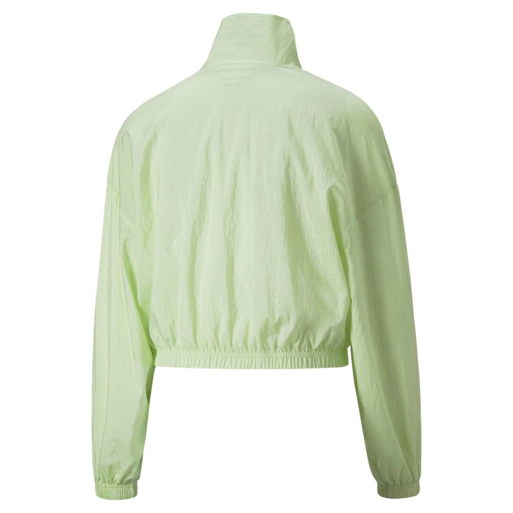 PUMA Classics Cropped Track Jacket in Pale Lime-Puma535637-32 - Image 5
