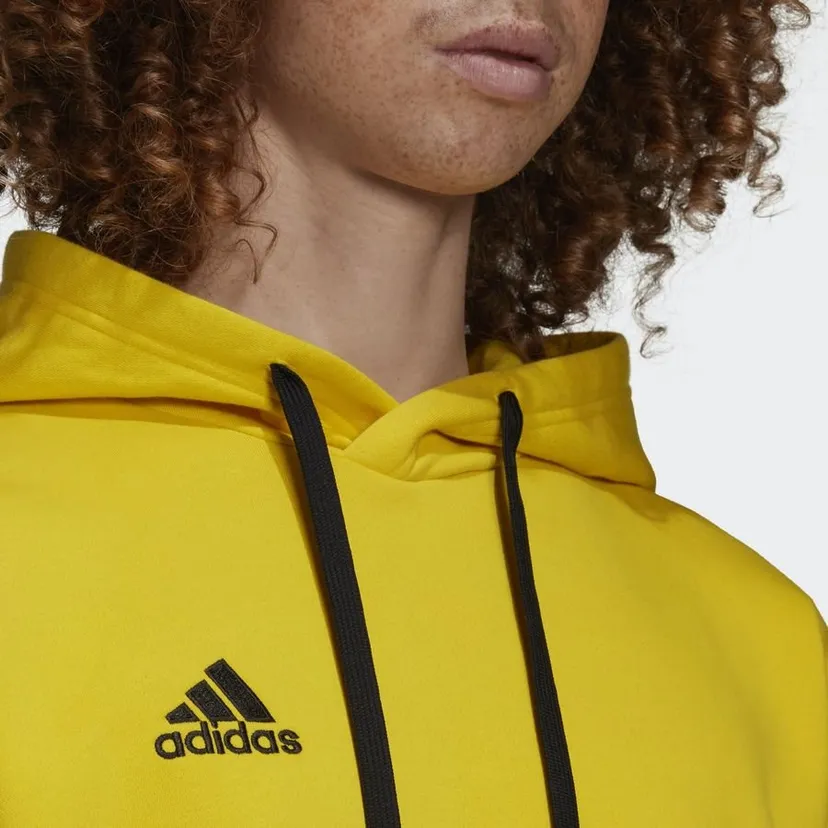Adidas Entrada 22 Hooded Sweatshirt - Team Yellow-Adidas HI2140 - Image 4