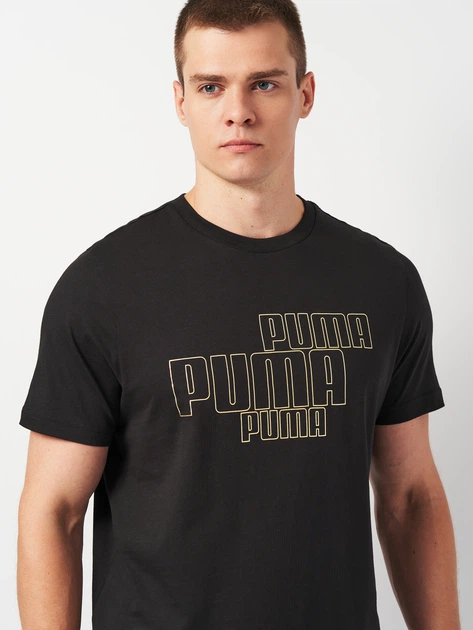 Puma Men’s Power Graphic Tee – Black & Gold-Puma 680181-01 - Image 2