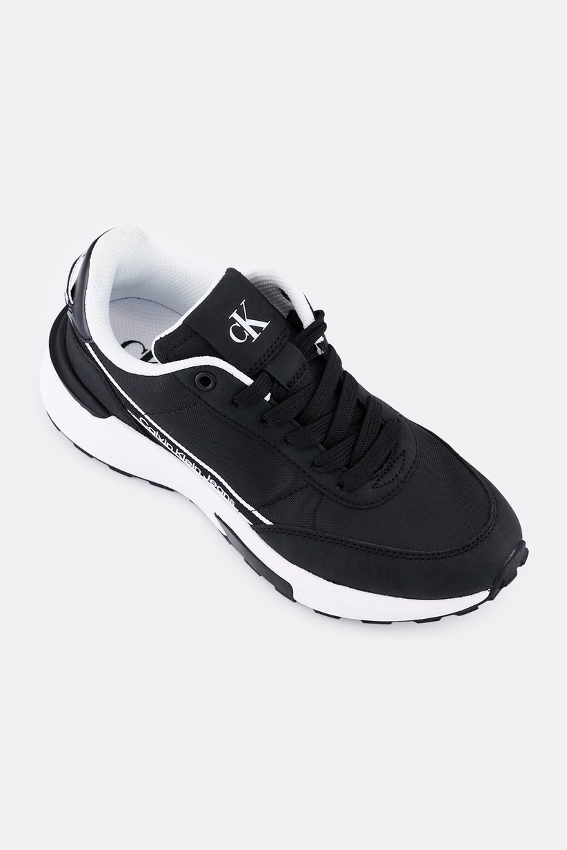 Calvin Klein Jeans Women's Retro Runner Sneakers - Black/White-CK C-KHALLI Black - Image 2