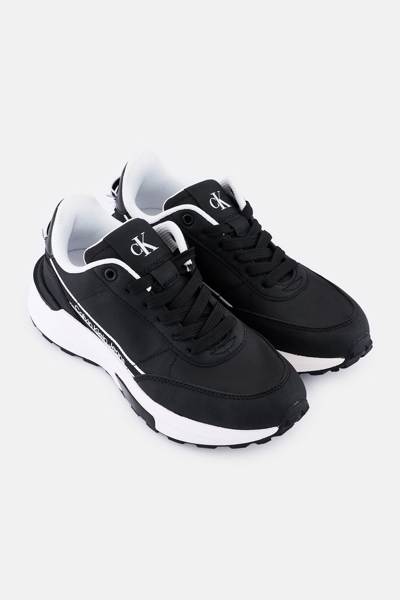 Calvin Klein Jeans Women's Retro Runner Sneakers - Black/White-CK C-KHALLI Black