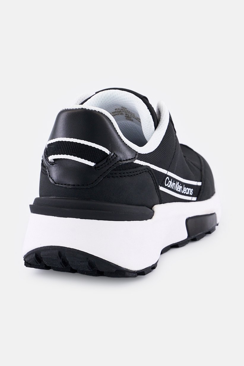 Calvin Klein Jeans Women's Retro Runner Sneakers - Black/White-CK C-KHALLI Black - Image 3