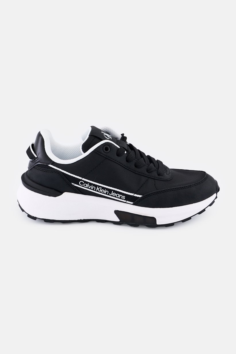 Calvin Klein Jeans Women's Retro Runner Sneakers - Black/White-CK C-KHALLI Black - Image 4
