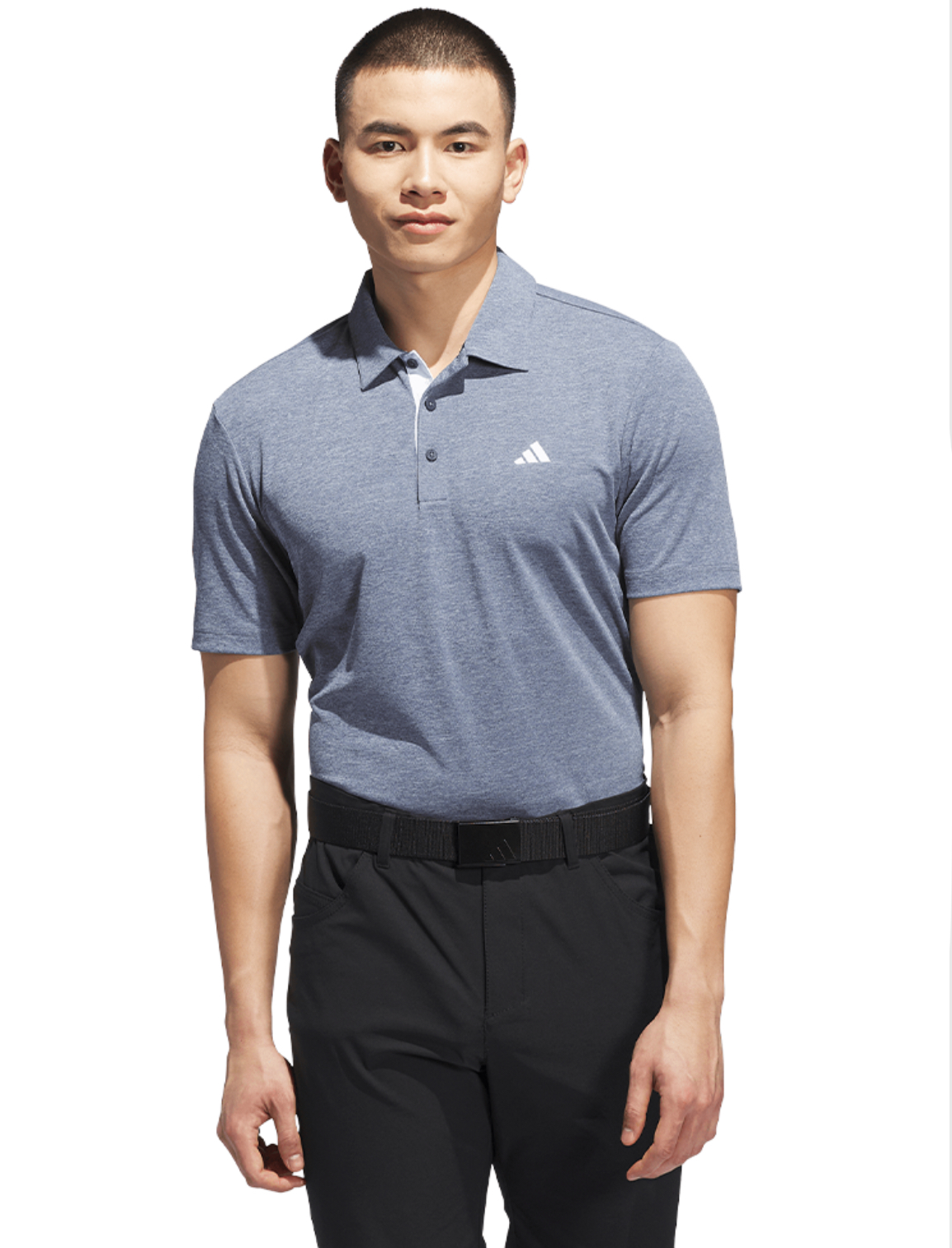 Adidas Men’s Core Heather Polo Shirt - Collegiate Navy-Adidas JX9184