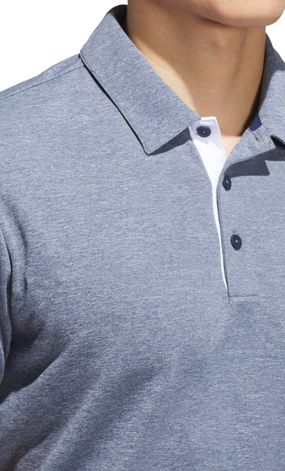 Adidas Men’s Core Heather Polo Shirt - Collegiate Navy-Adidas JX9184 - Image 4