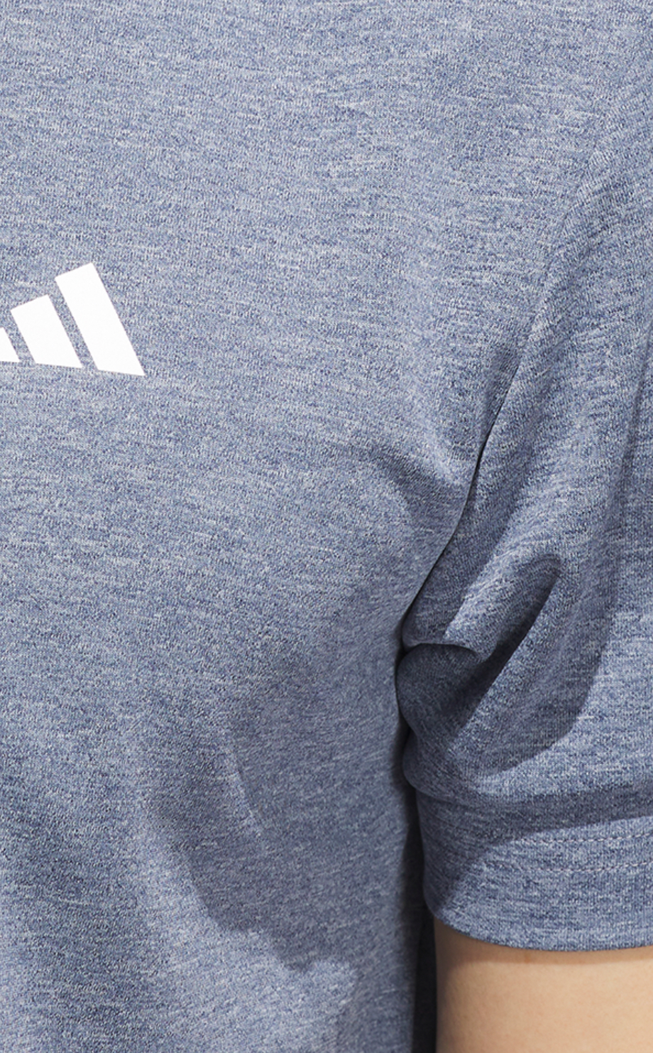 Adidas Men’s Core Heather Polo Shirt - Collegiate Navy-Adidas JX9184 - Image 5