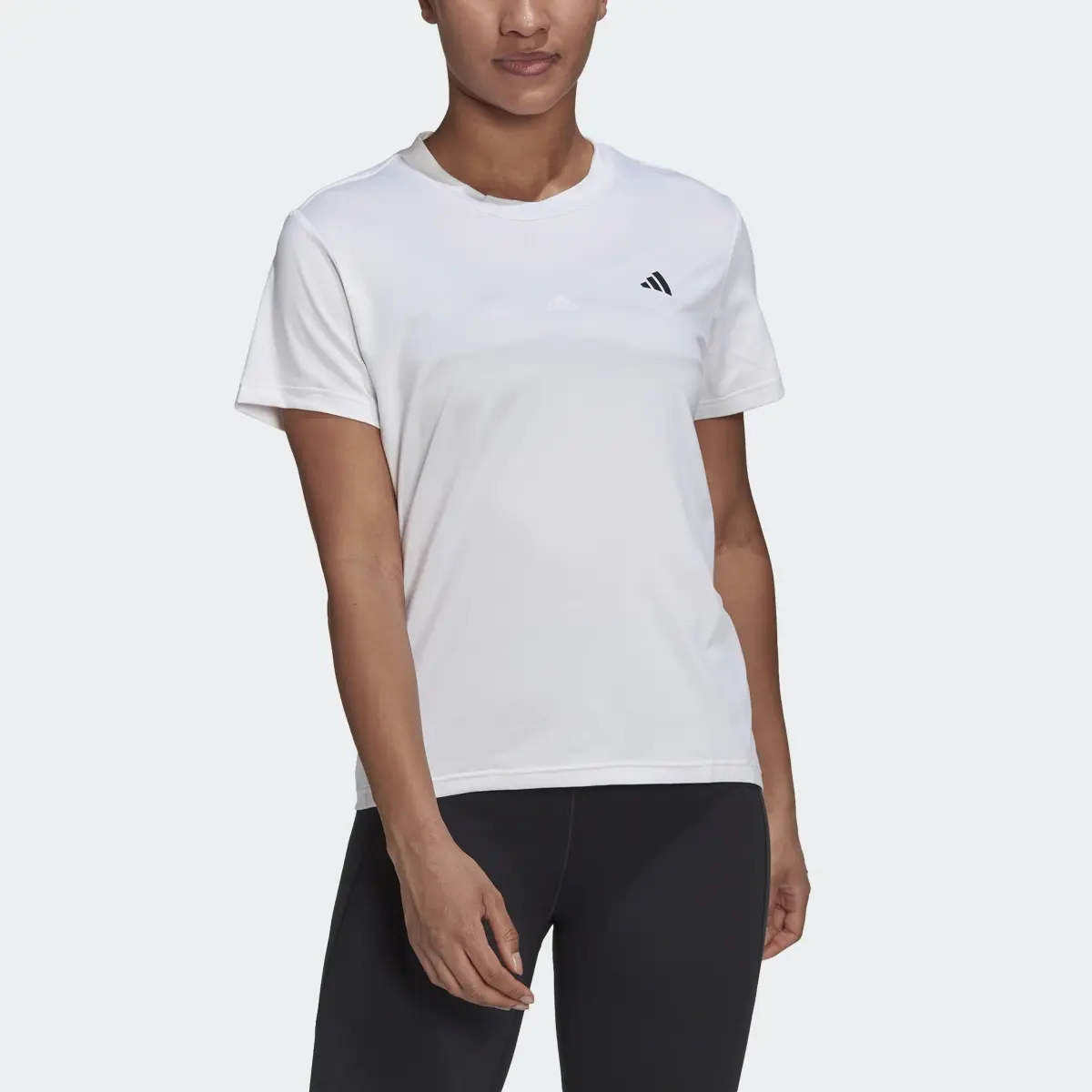 Adidas Women’s Minimalist Training T-Shirt-Cloud White-Adidas HM4491 - Image 2