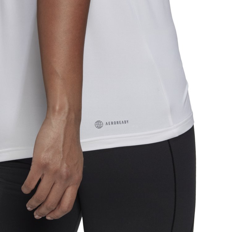 Adidas Women’s Minimalist Training T-Shirt-Cloud White-Adidas HM4491 - Image 4