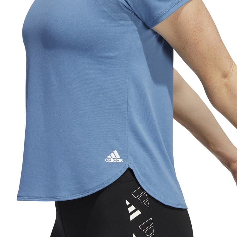 Adidas Women’s Go-To Tee 2.0 - Wonder Blue-Adidas HD9565 - Image 6