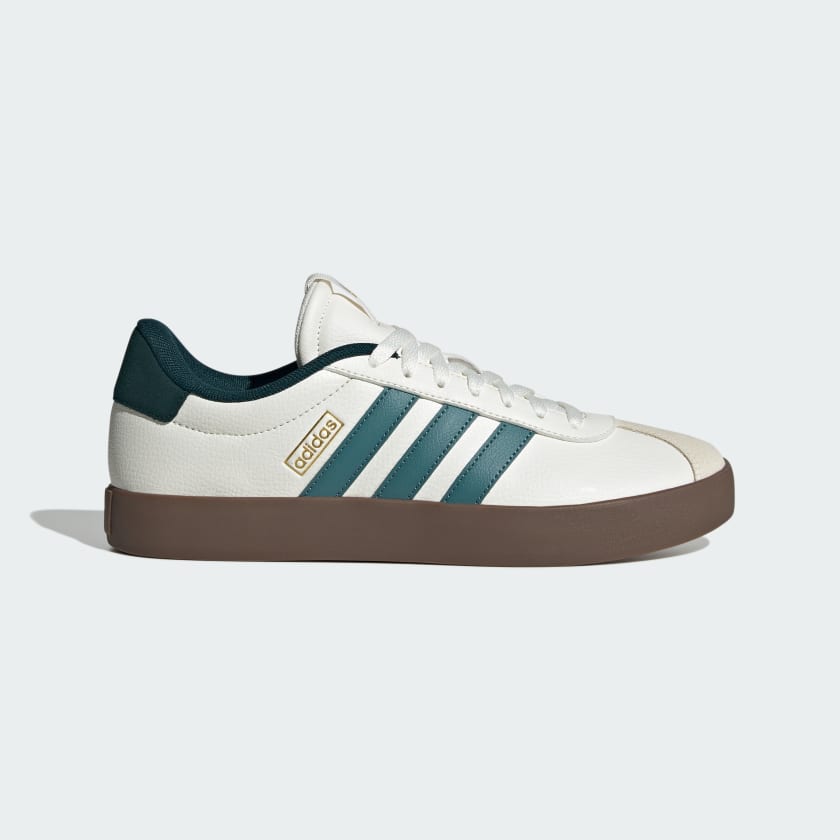 Adidas VL Court 3.0 Low Shoes - Cloud White / Collegiate Green-Adidas JR8635