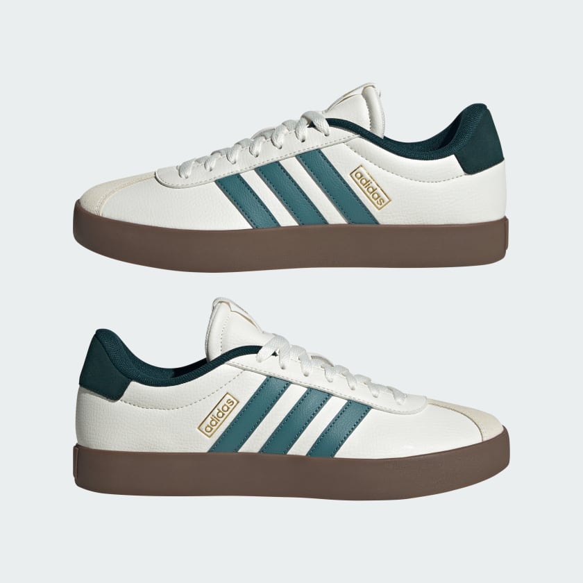 Adidas VL Court 3.0 Low Shoes - Cloud White / Collegiate Green-Adidas JR8635 - Image 9