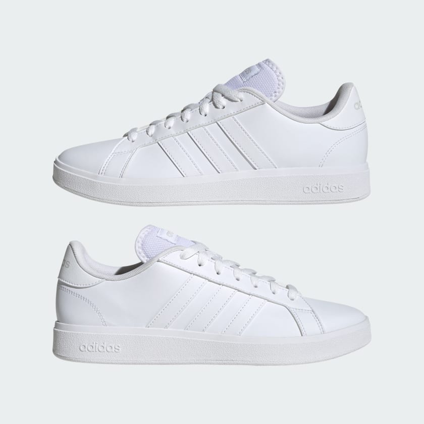 Adidas Grand Court Base 2.0 Men's Sneakers - Cloud White-Adidas JH9363 - Image 7