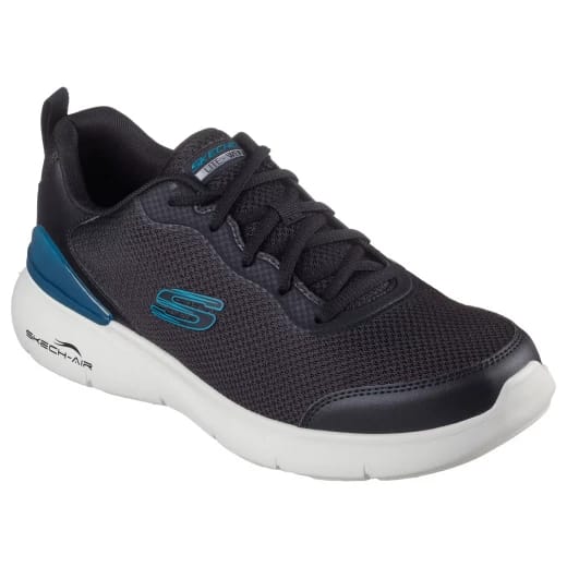 Skechers Men's Skech Air Dynamight 2.0 Durros Athletic Sneaker: Black Vegan Design with Breathable Mesh Upper, Memory Foam Insole & Air Cushioned Midsole - SKECHERS SN232970 - Image 5