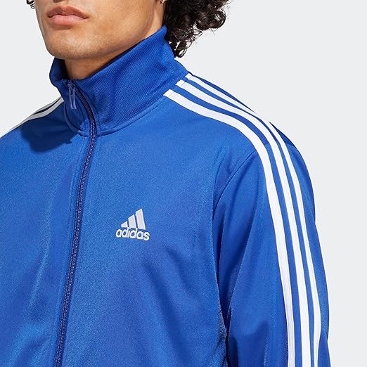 ADIDAS Basic 3-Stripes Blue Tricot Track Suit - Adidas IC6761 Jacket - Image 3