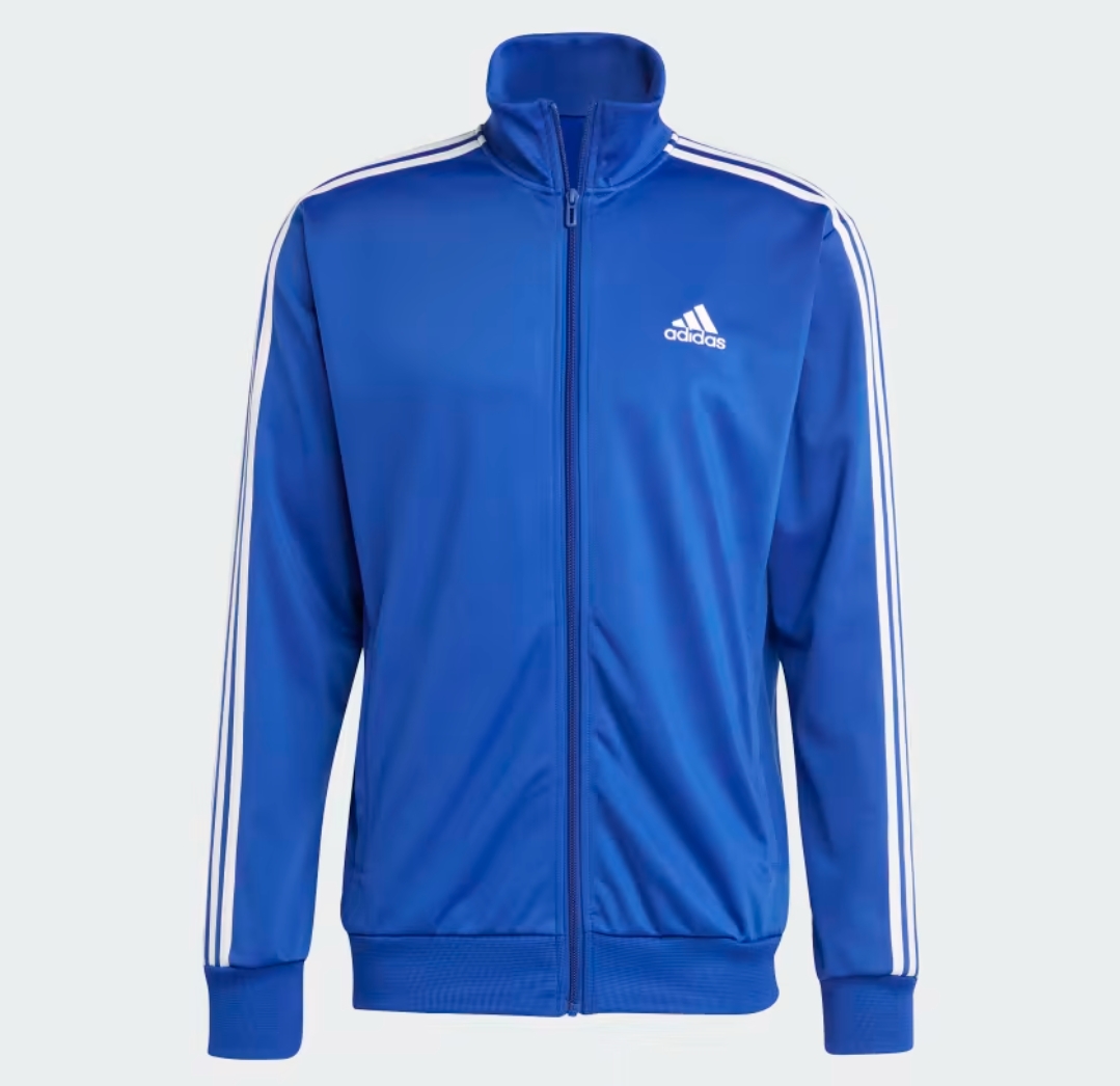 ADIDAS Basic 3-Stripes Blue Tricot Track Suit - Adidas IC6761 Jacket