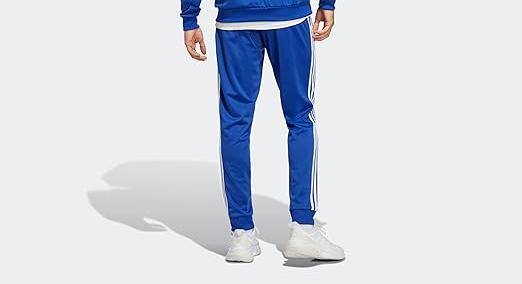 ADIDAS Basic 3-Stripes BLUE Tricot Pants - Adidas IC6761 PANTS - Image 3
