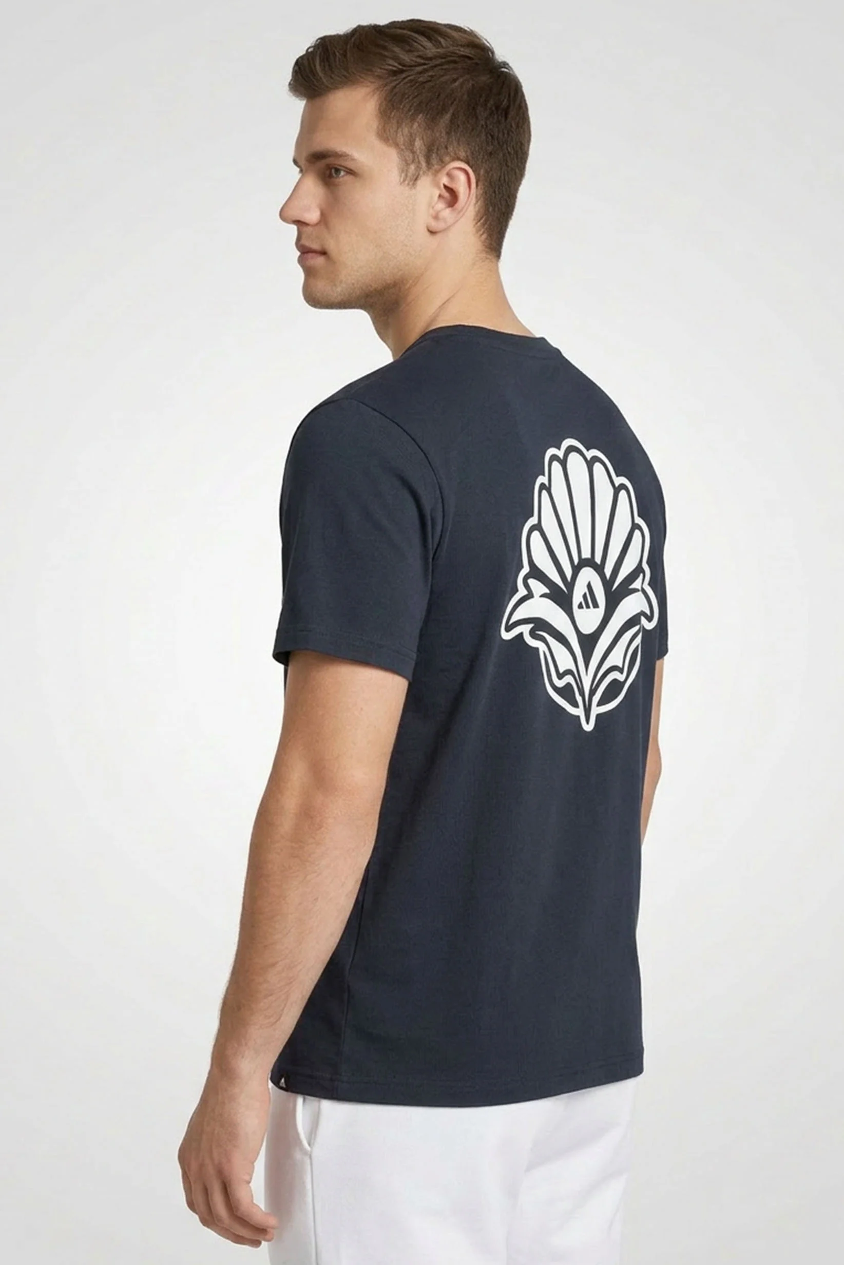 ADIDAS Men Sportswear Fit Short Sleeve Outdoor T-Shirt, Charcoal Grey - Adidas KC8880 - Image 3