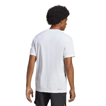 Adidas Men's Train Essentials Feelready Training Tee – White/Green-Adidas IC1219 - Image 2