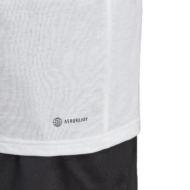 Adidas Men's Train Essentials Feelready Training Tee – White/Green-Adidas IC1219 - Image 5