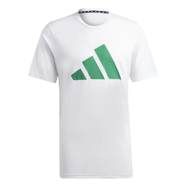 Adidas Men's Train Essentials Feelready Training Tee – White/Green-Adidas IC1219 - Image 6