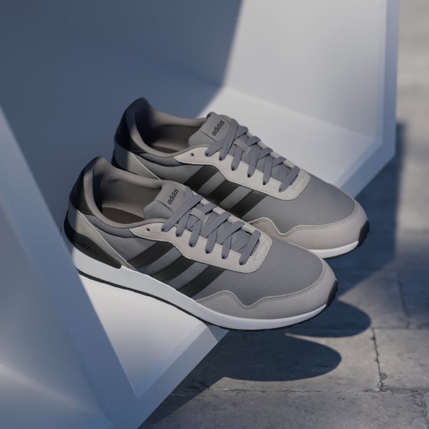 Adidas Run 60s 4.0 Shoes – Grey / Core Black-Adidas JR6624 - Image 4