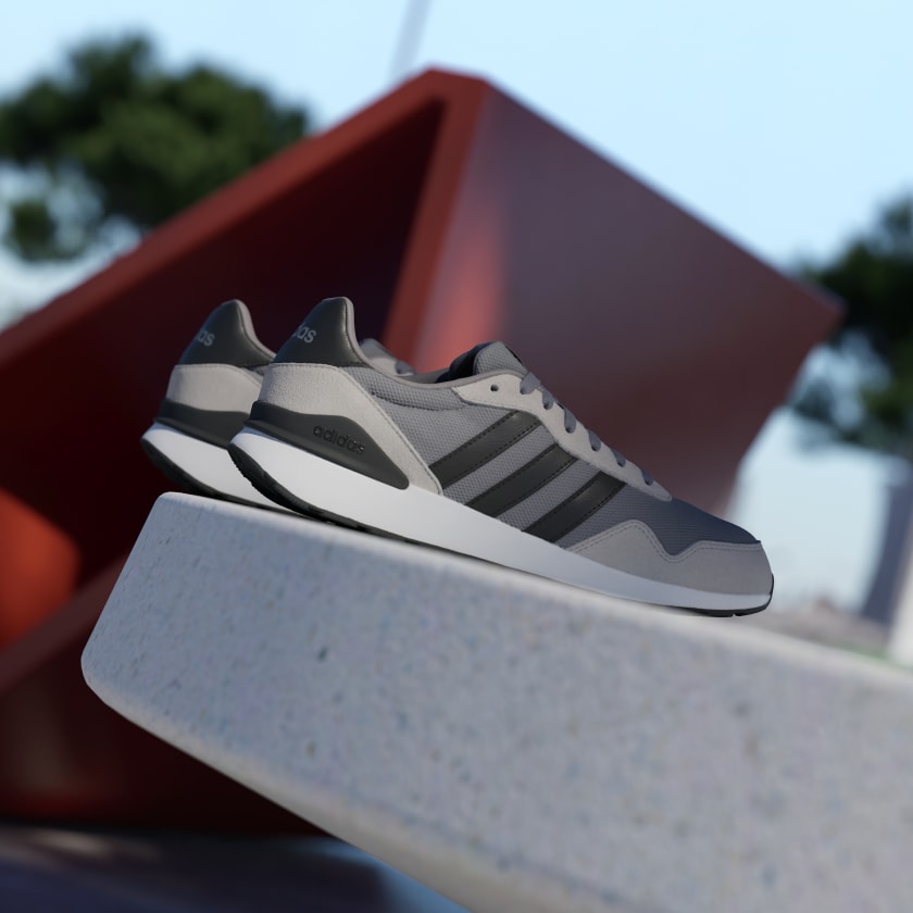 Adidas Run 60s 4.0 Shoes – Grey / Core Black-Adidas JR6624 - Image 3