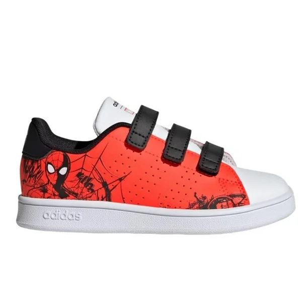 Adidas Kids' x Marvel Spider-Man Advantage Hook-and-Loop Sneakers-Adidas GZ0651
