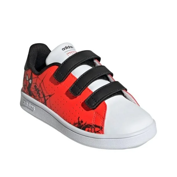 Adidas Kids' x Marvel Spider-Man Advantage Hook-and-Loop Sneakers-Adidas GZ0651 - Image 3