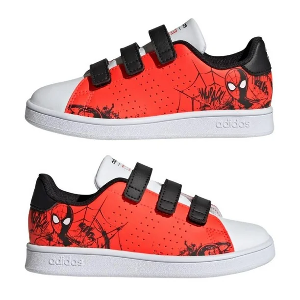 Adidas Kids' x Marvel Spider-Man Advantage Hook-and-Loop Sneakers-Adidas GZ0651 - Image 9