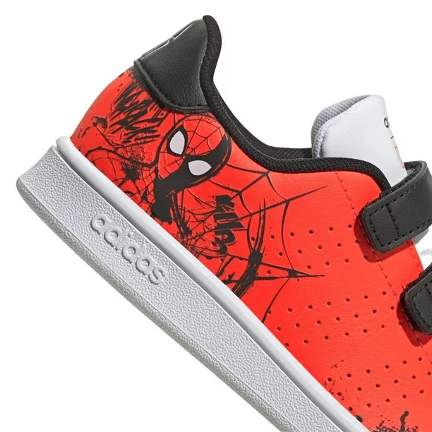 Adidas Kids' x Marvel Spider-Man Advantage Hook-and-Loop Sneakers-Adidas GZ0651 - Image 8