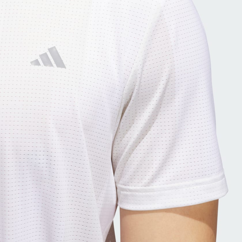 Adidas Men's Ultimate365 Mesh Radiant Print Golf Polo Shirt – Off-White-Adidas JL5283 - Image 4