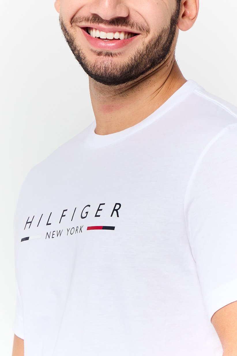 Men Crew Neck Graphic Print Short Sleeve T-Shirt - TOMMY HILFIGER 09T4535 - Image 3