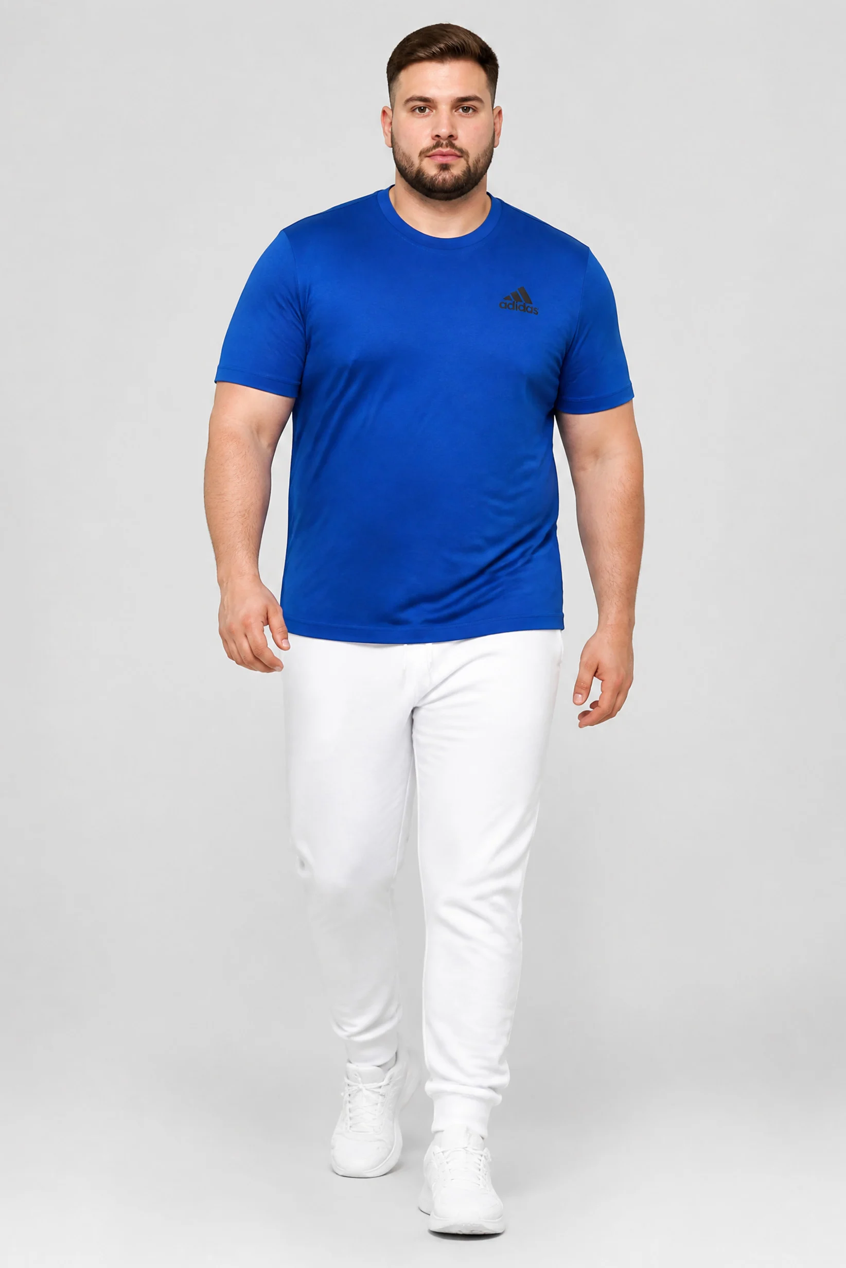 ADIDAS Men Sportswear Fit Short Sleeve Training T-shirt, Blue - Adidas GR0518 - Image 2