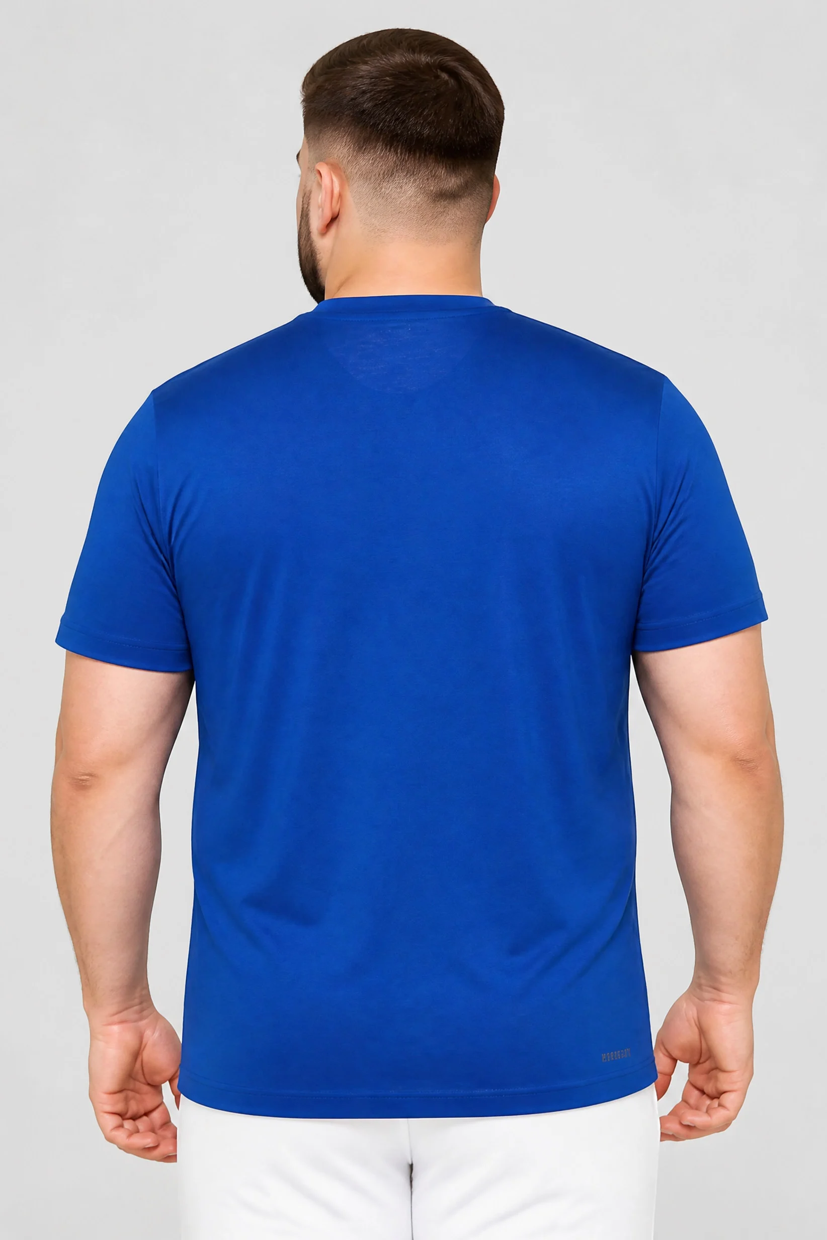 ADIDAS Men Sportswear Fit Short Sleeve Training T-shirt, Blue - Adidas GR0518 - Image 4