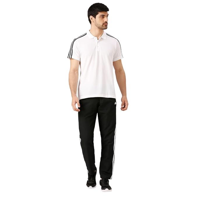 ADIDAS Men Sportswear Fit Short Sleeve Outdoor Polo Shirt, White - Adidas JI5759 - Image 2