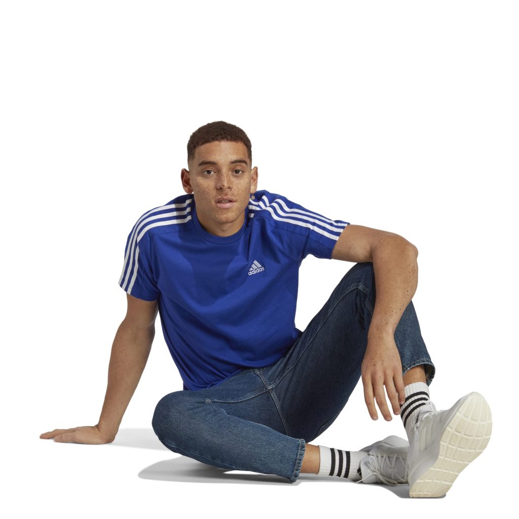 Adidas Essentials Single Jersey 3-Stripes Tee - Adidas IC9338 - Image 4