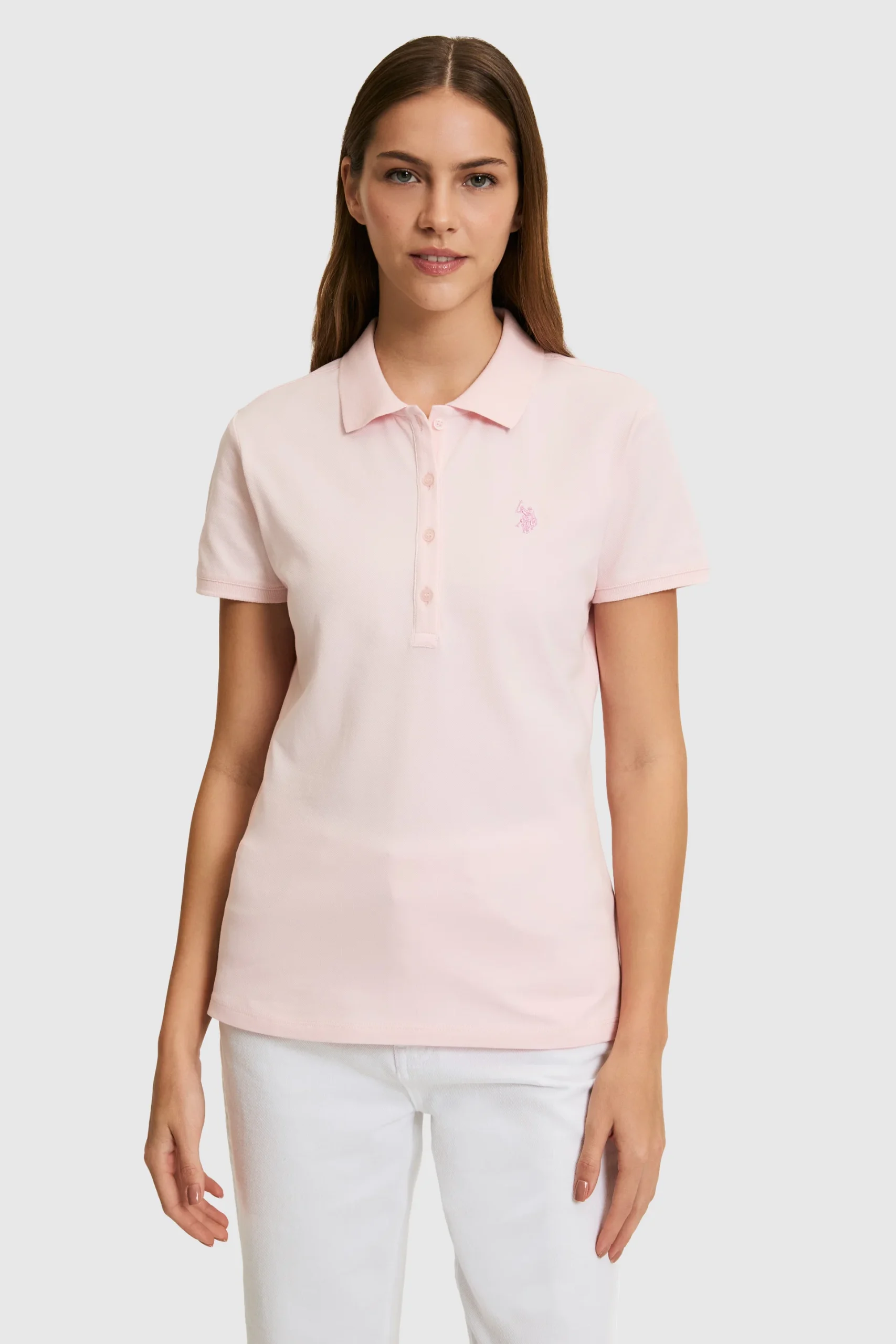 US POLO ASSN WOMEN'S GTP PINK LIGHT T-SHIRT - US POLO ASSN VR078 - Image 3