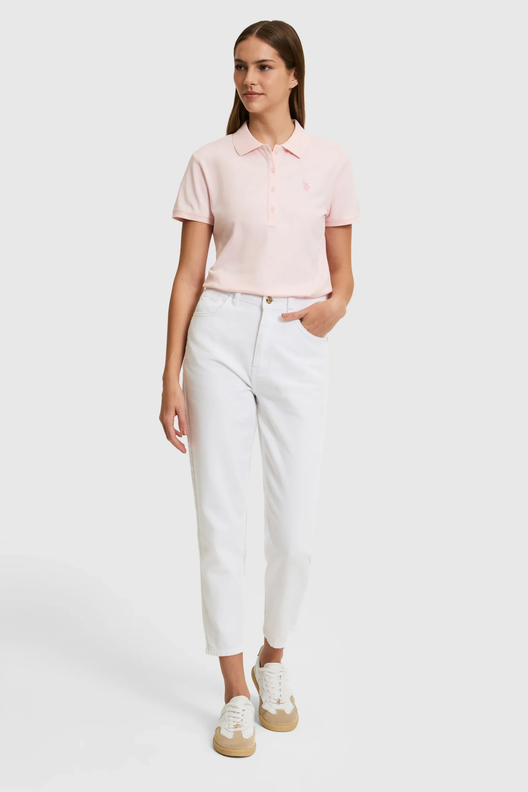 US POLO ASSN WOMEN'S GTP PINK LIGHT T-SHIRT - US POLO ASSN VR078 - Image 5